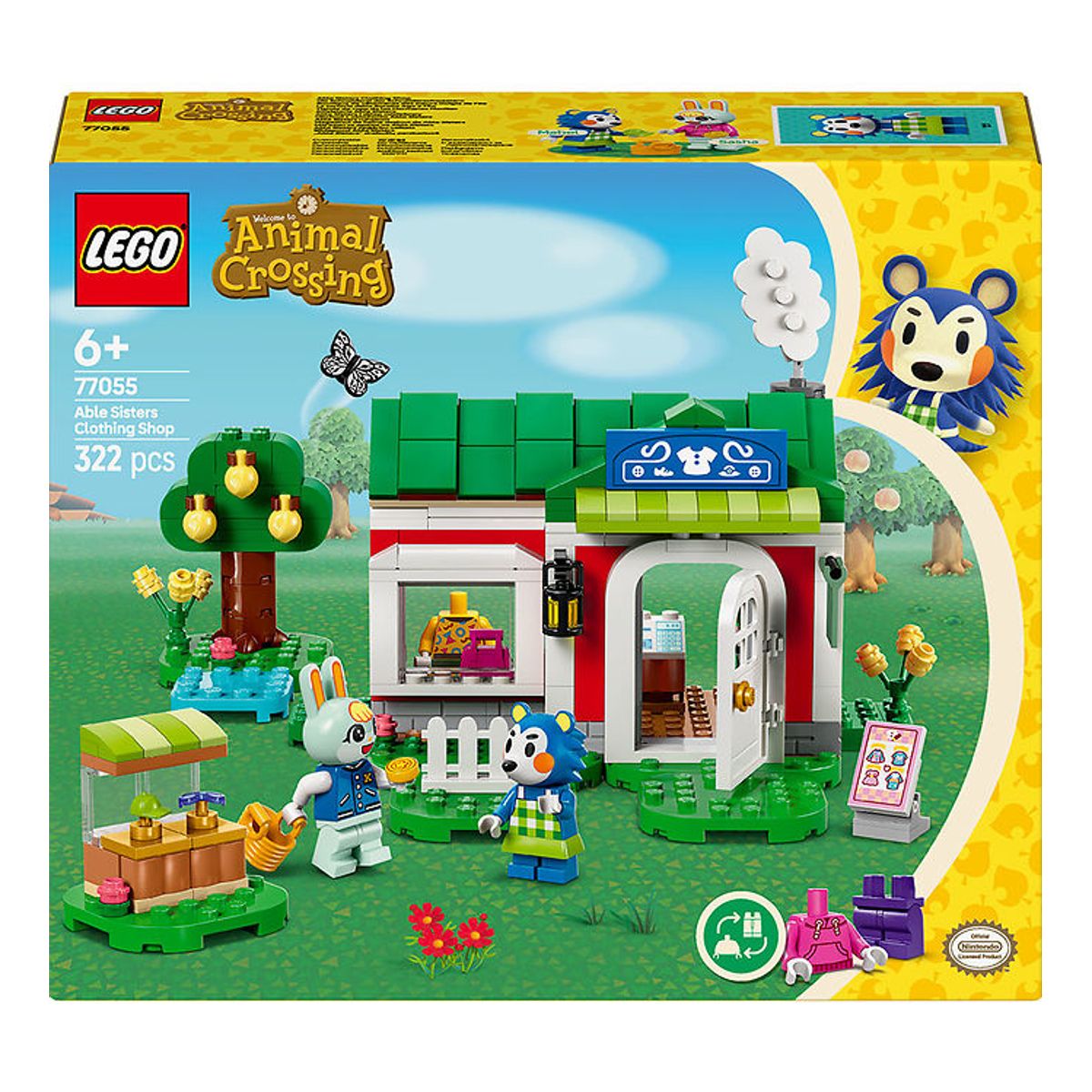 LEGO ® Animal Crossing - Tøjbutikken Able Sisters 77055 - 322 Del