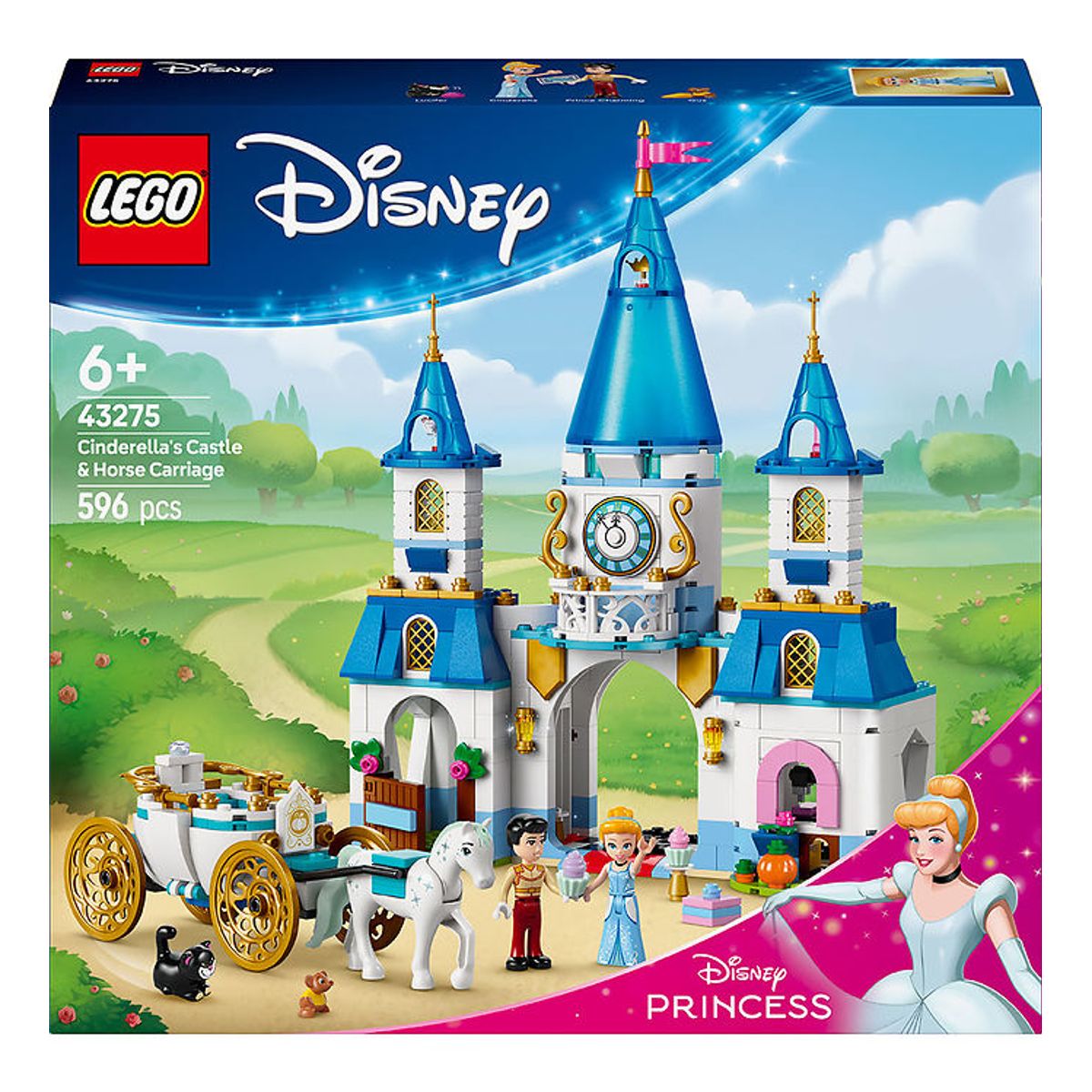 LEGO ® Disney Princess - Askepots Slot og Karet 43275 - 596 Dele