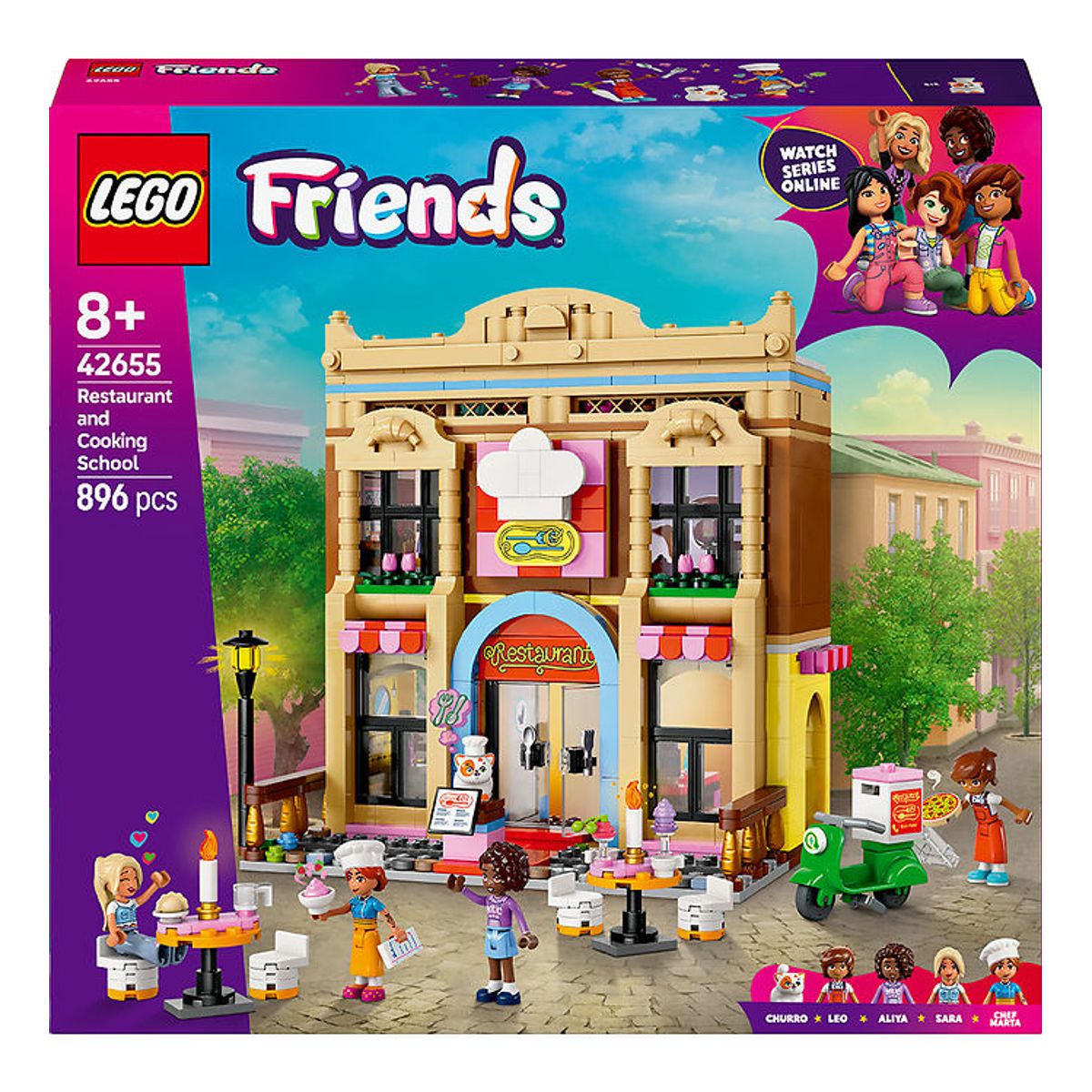 LEGO ® Friends - Restaurant Og Kokkeskole 42655 - 896 Dele