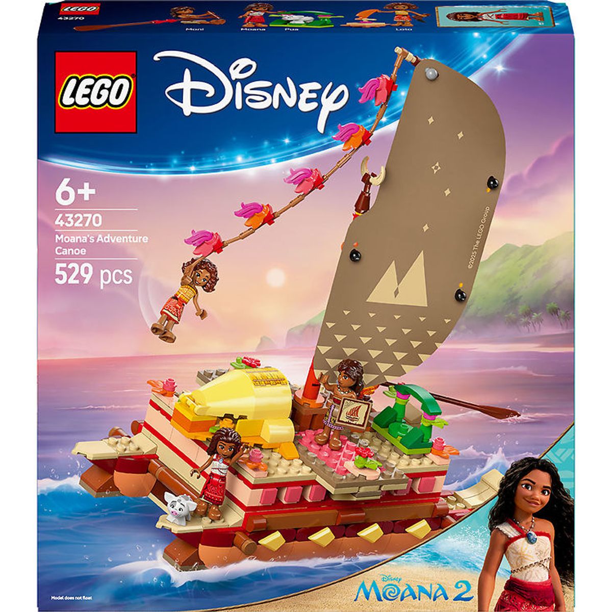 LEGO ® Disney - Vaiana 2 - Vaianas Eventyrkano 43270 - 529 Dele