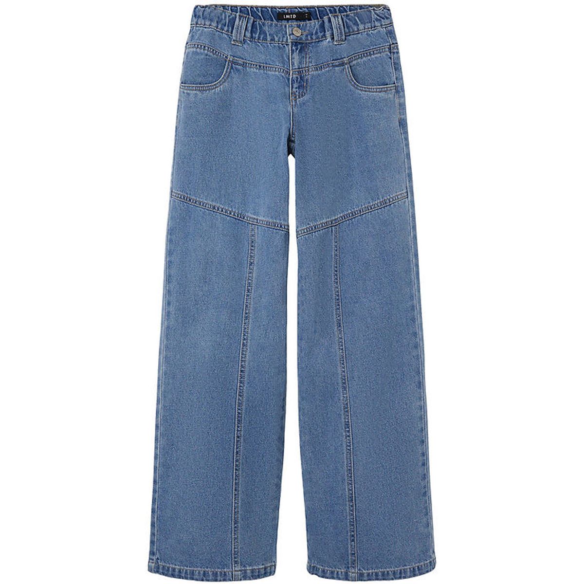 LMTD Bukser- NLfSkatizza - Wide - Medium Blue Denim