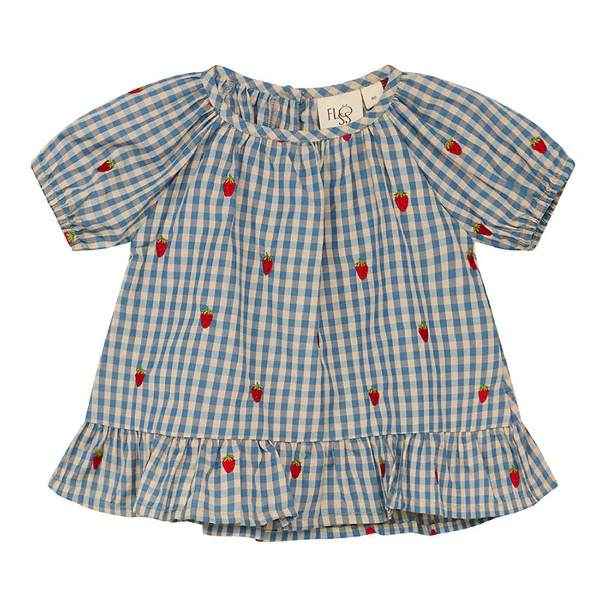 Flöss Bluse - Polly - Berry/Blue Gingham