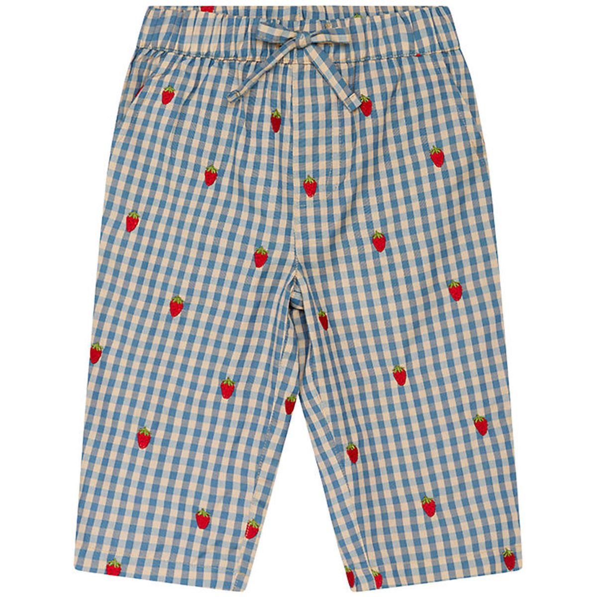 Flöss Bukser - Polly - Berry/Blue Gingham