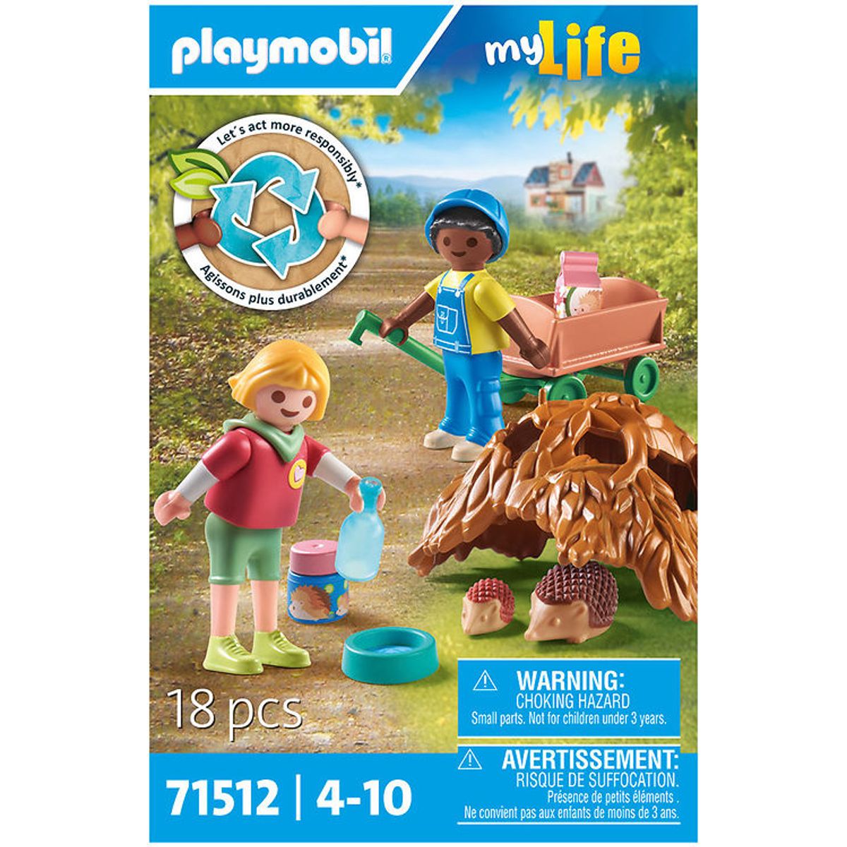 Playmobil My Life - Pleje af Pindsvinefamilien - 71512 - 18 Dele