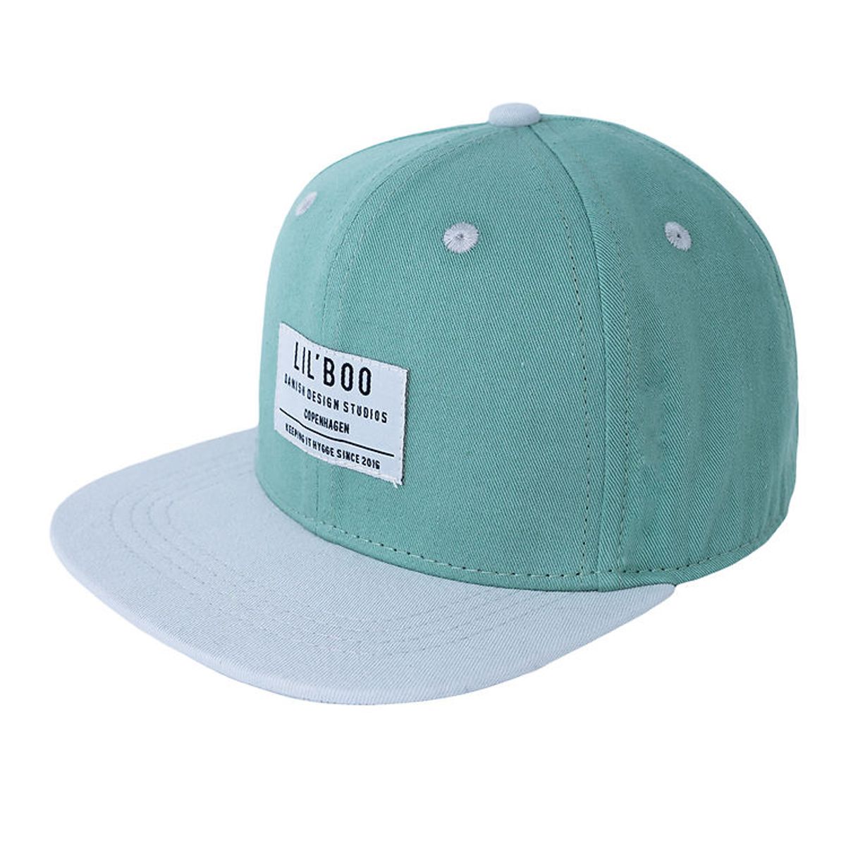 Lil' Boo Copenhagen Kasket - Organic Block Snapback - Grøn