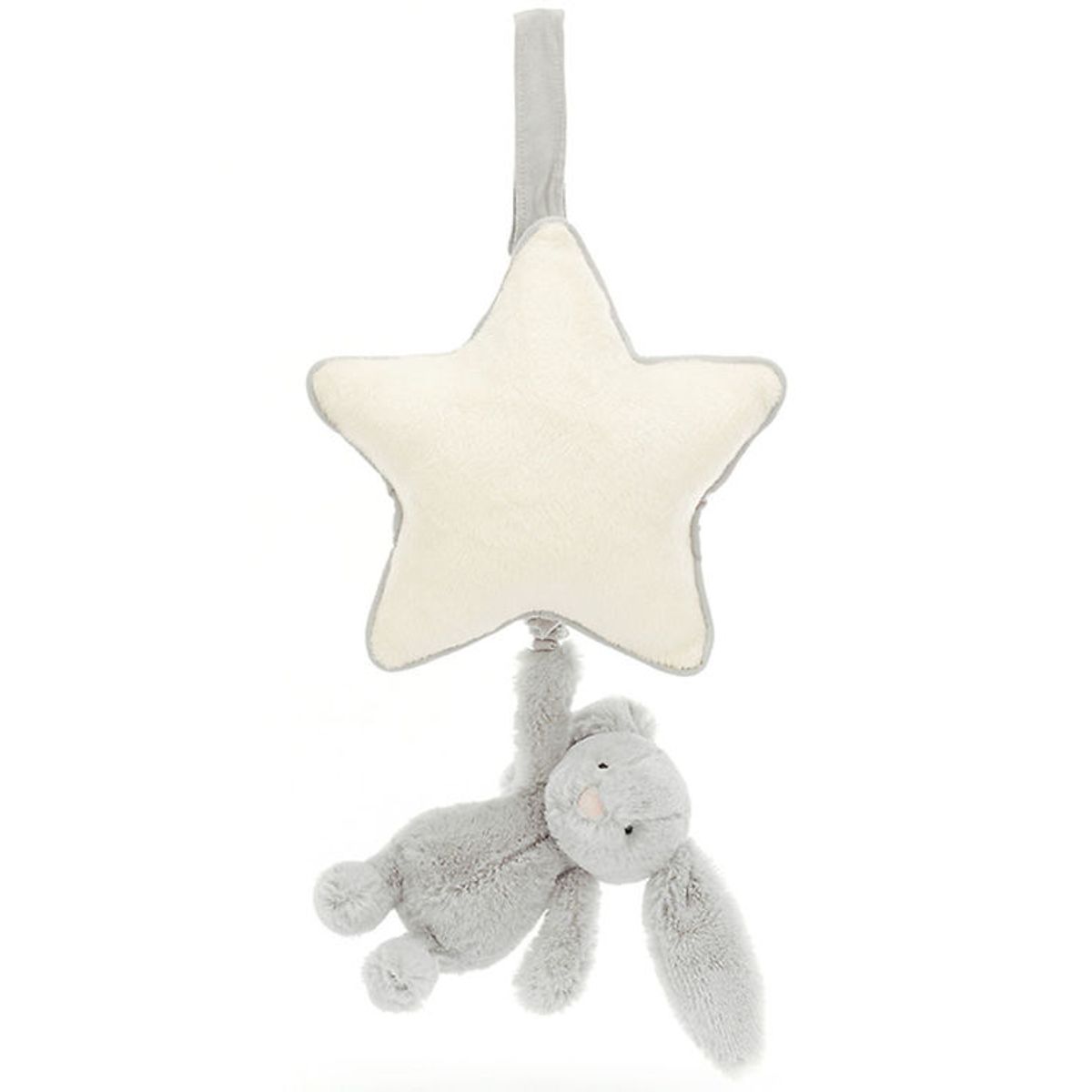 Jellycat Musikuro m. Stjerne - Bashful Bunny - Silver