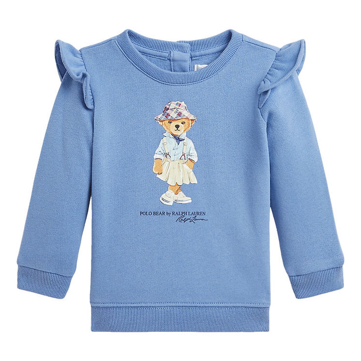 Polo Ralph Lauren Sweatshirt - Lyseblå m. Bamse/Flæser