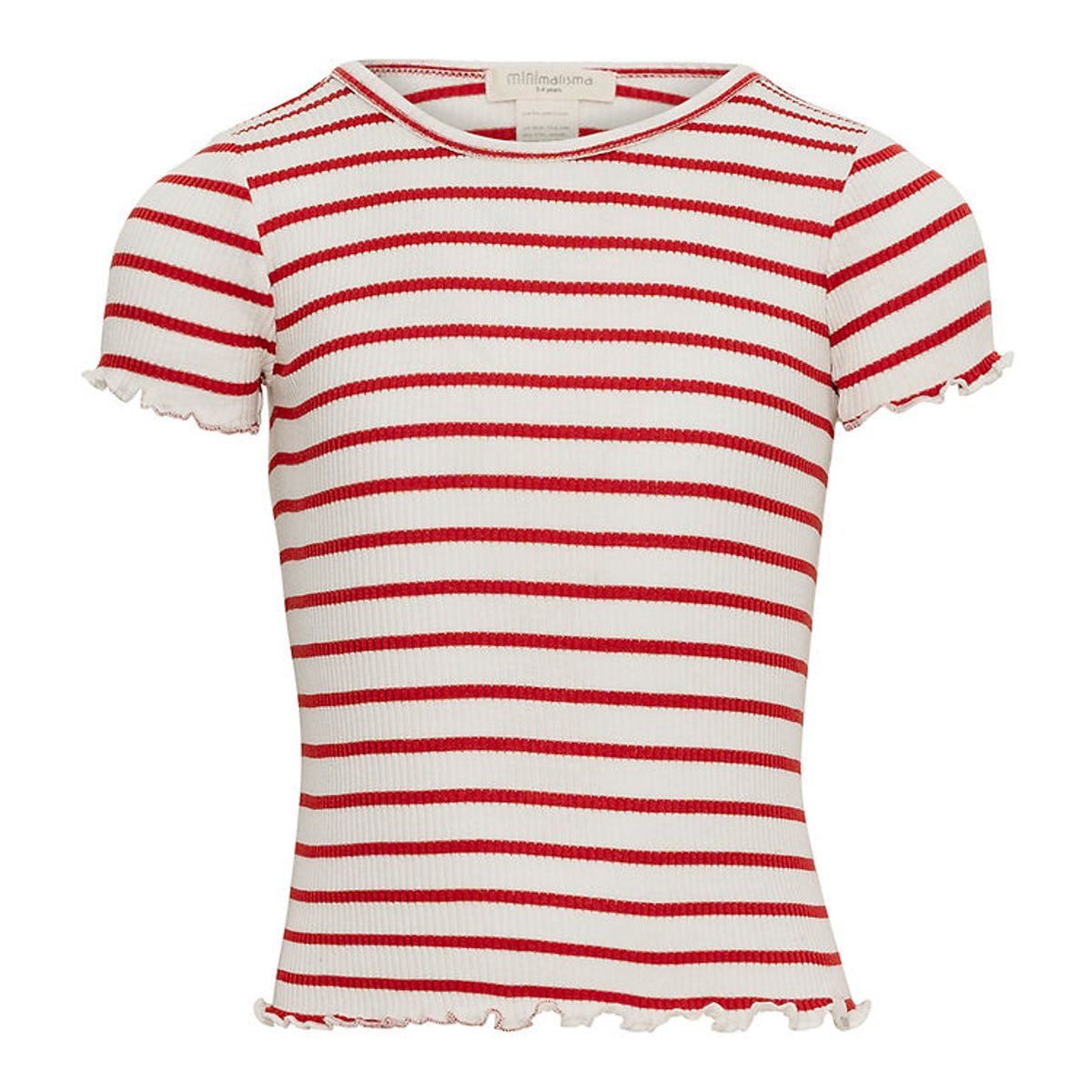 Minimalisma T-shirt - Blomst - Silke/Bomuld - Poppy Stripes