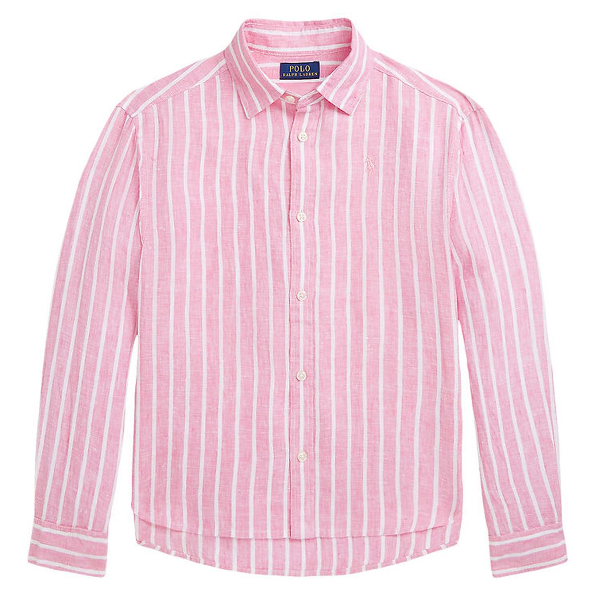 Polo Ralph Lauren Skjorte - Lismore - Hør - Pink/Hvidstribet