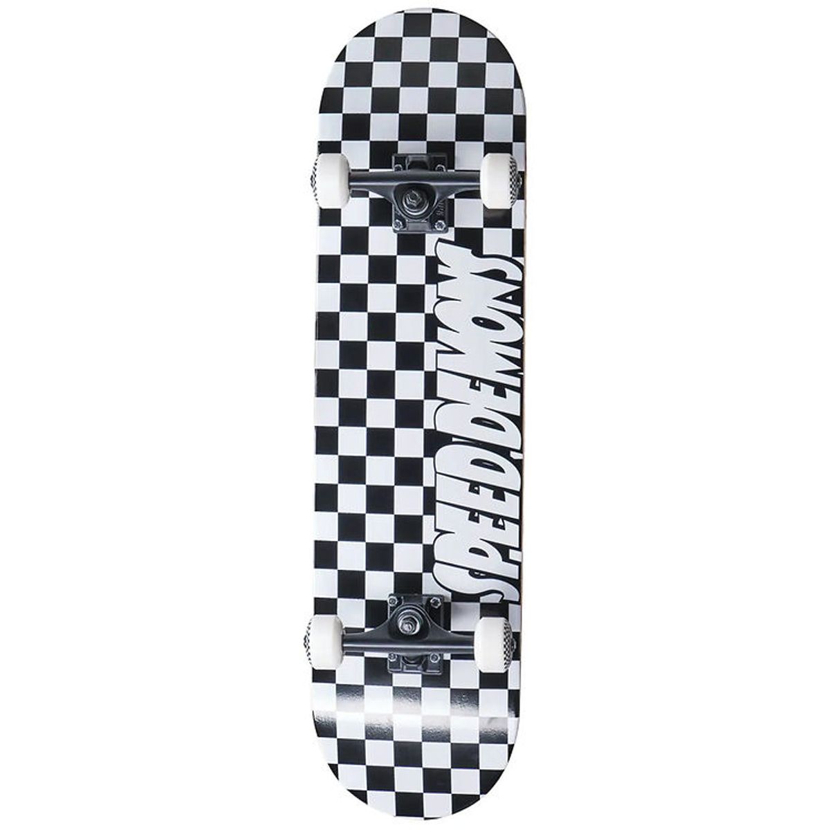 Speed Demons Skateboard - 7" - Checkers Komplet - Sort/Hvid