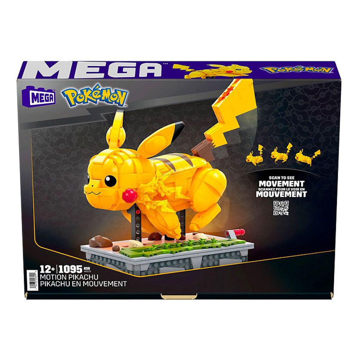 MEGA Pokémonfigur - Motion Pikachu - 1095 Dele