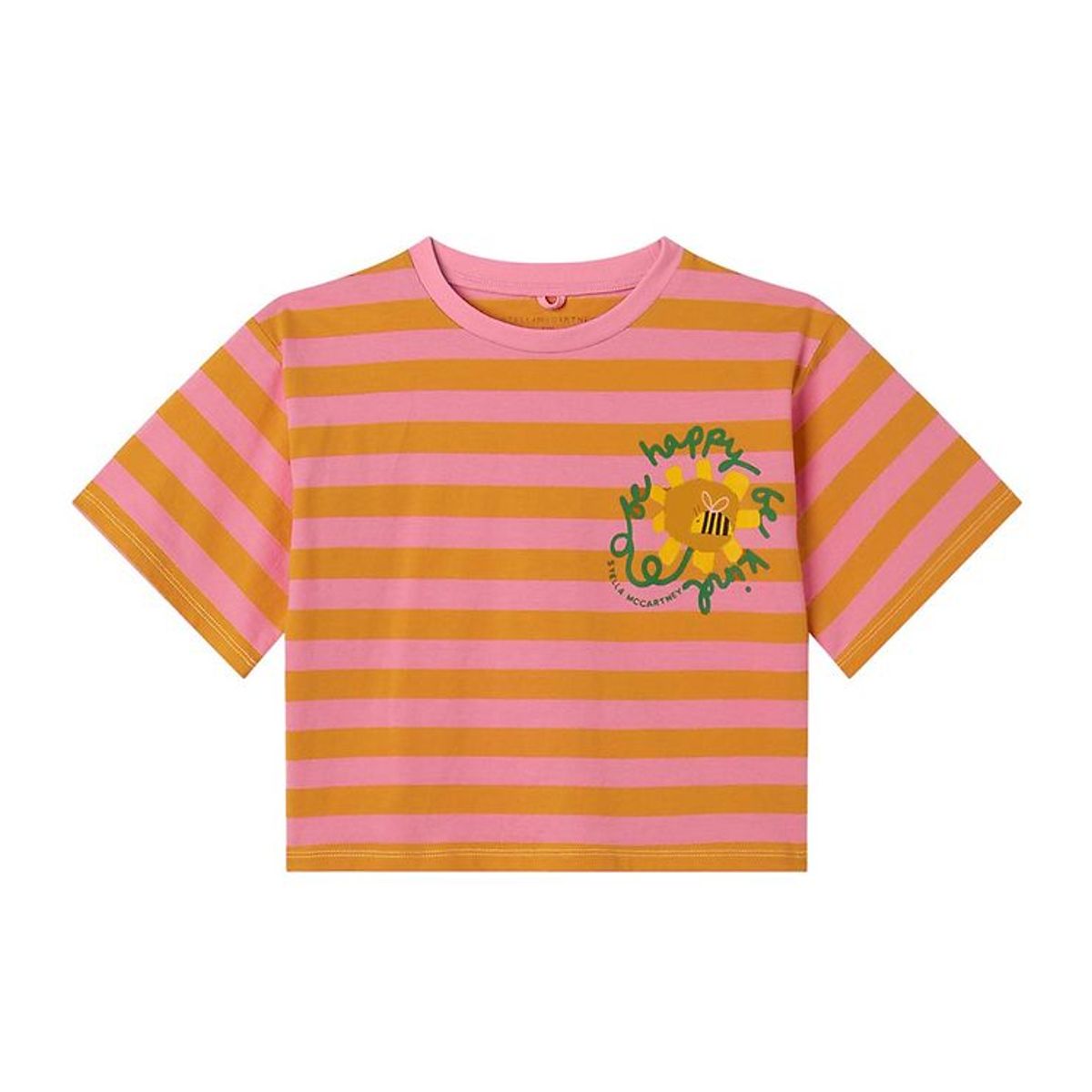 Stella McCartney Kids T-shirt - Pink/Orangestribet m. Print