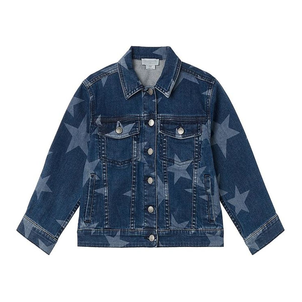 Stella McCartney Kids Denimjakke - Blå/Hvid m. Stjerner