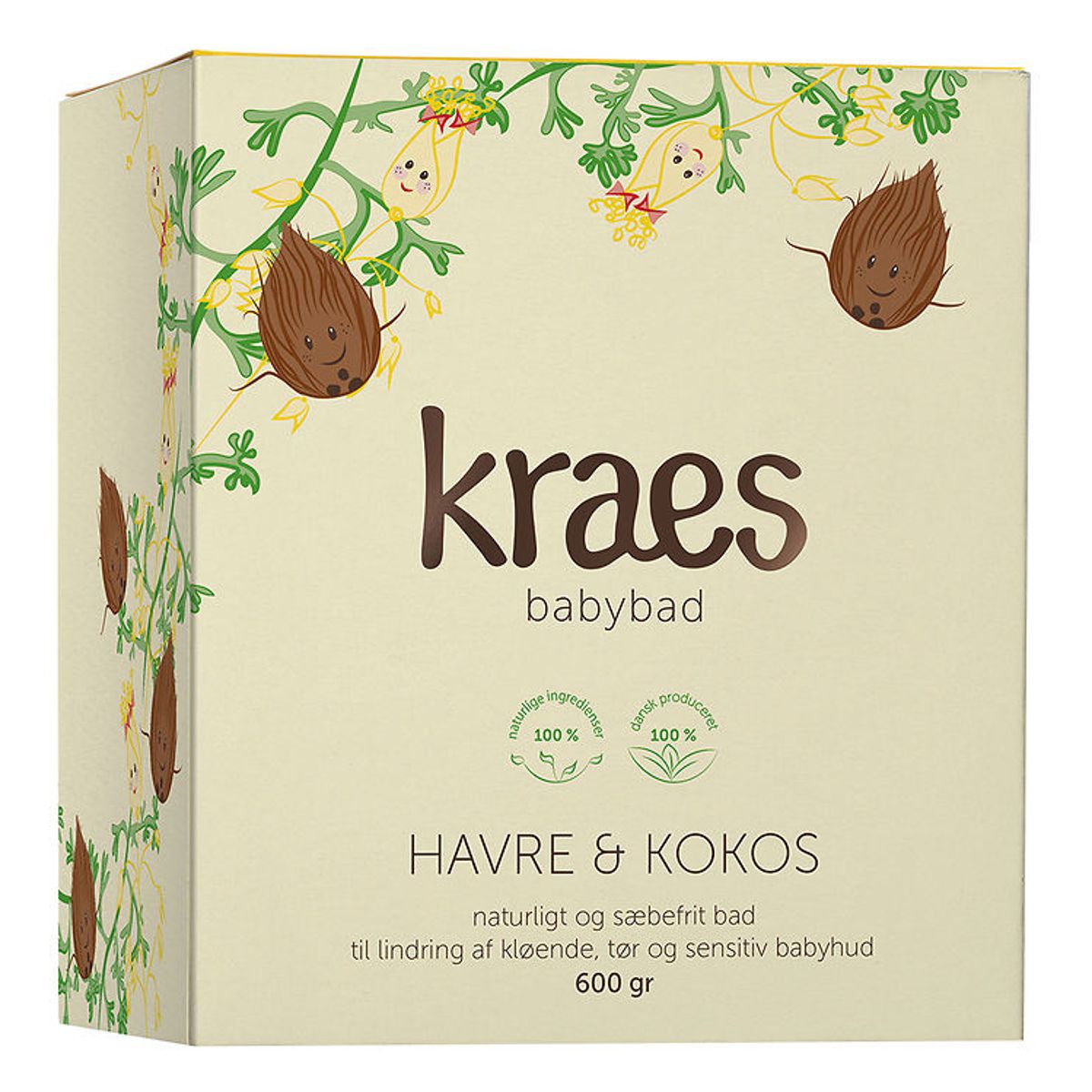 Kraes Babybad - Havre & Kokos - 600 g