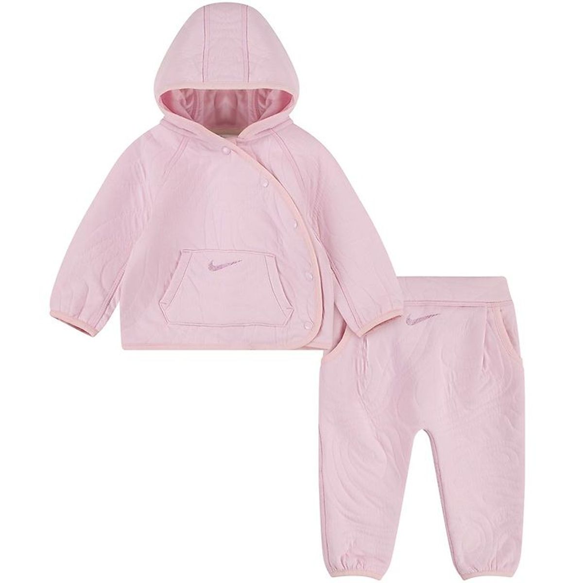 Nike Sæt - Quiltet - Bukser/Cardigan - Pink Foam