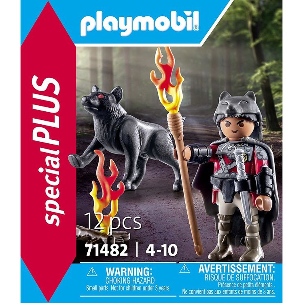 Playmobil SpecialPlus - Kriger med Ulv - 12 Dele - 71482