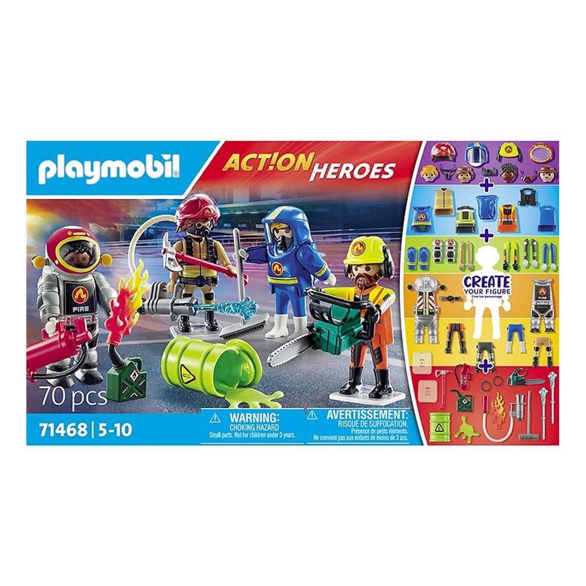 Playmobil Action Heroes - My Figures: Brandvæsen - 71468 - 70 De