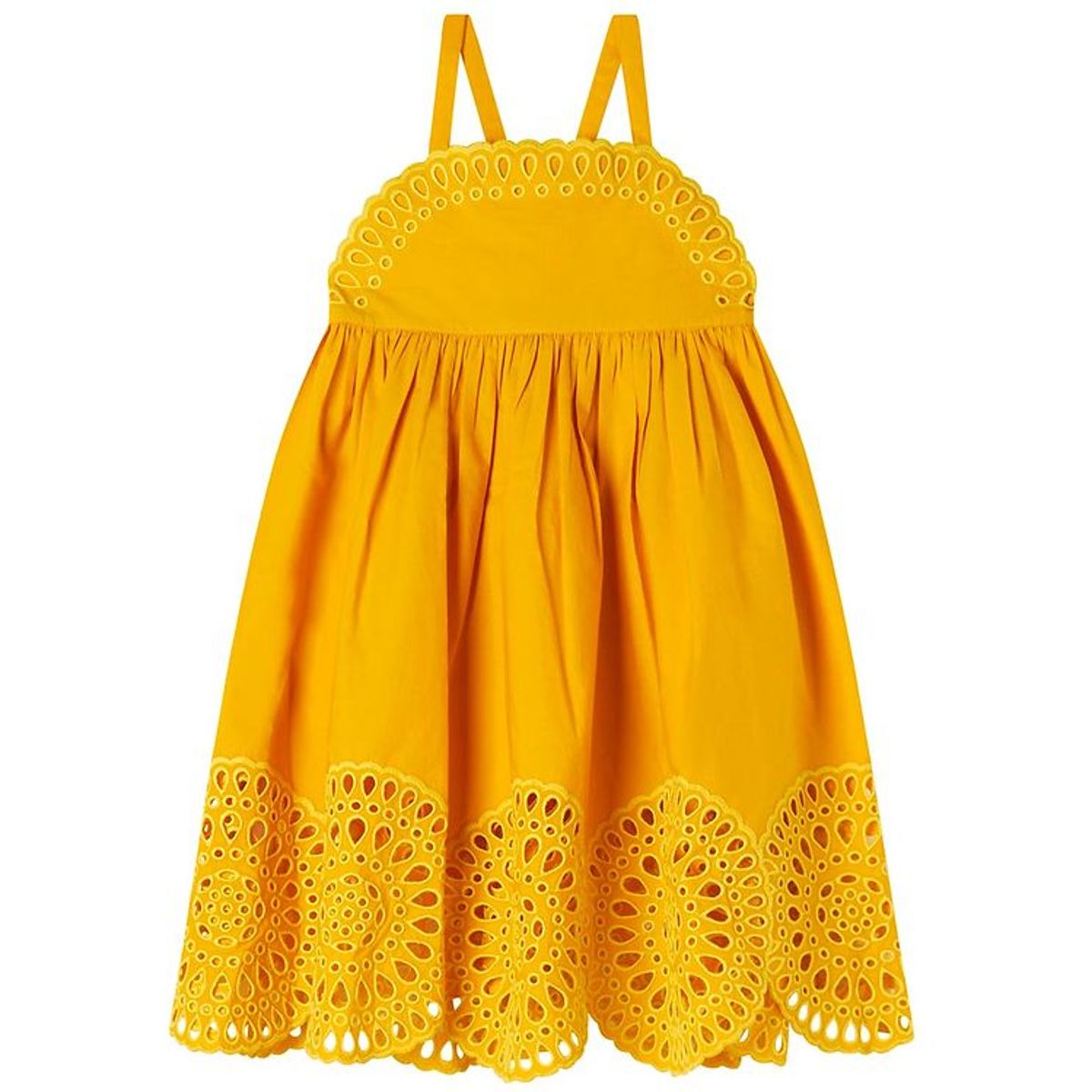 Stella McCartney Kids Kjole - Gul m. Hulmønster