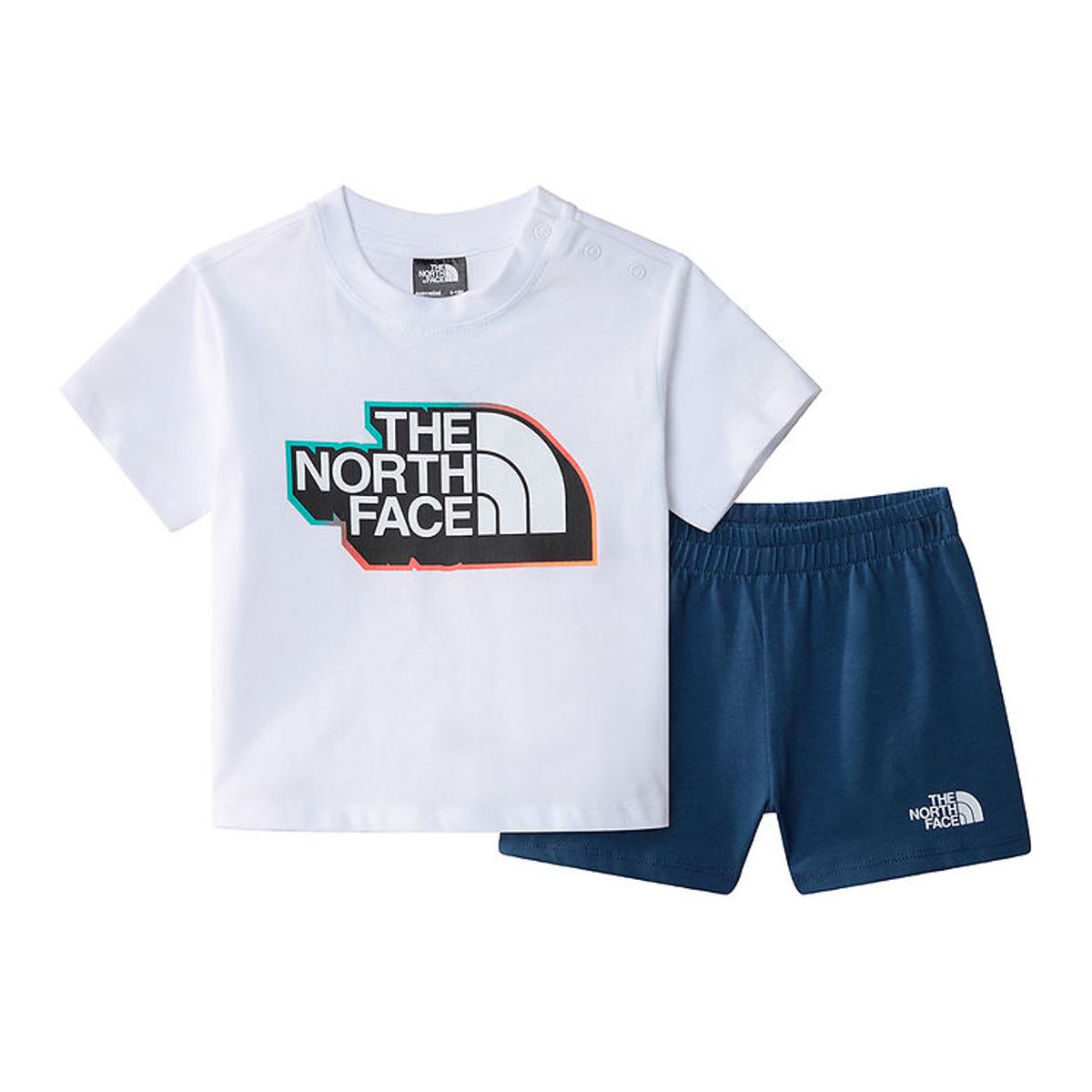 The North Face Shortssæt - T-shirt/Shorts - Hvid/Shady Blue