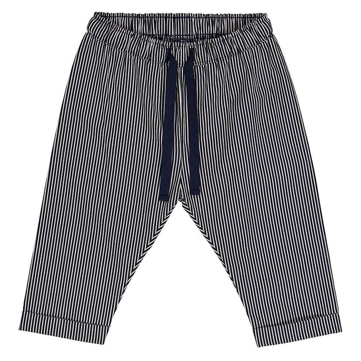 Müsli Bukser - Poplin Stripe - Balsam cream/Night Blue