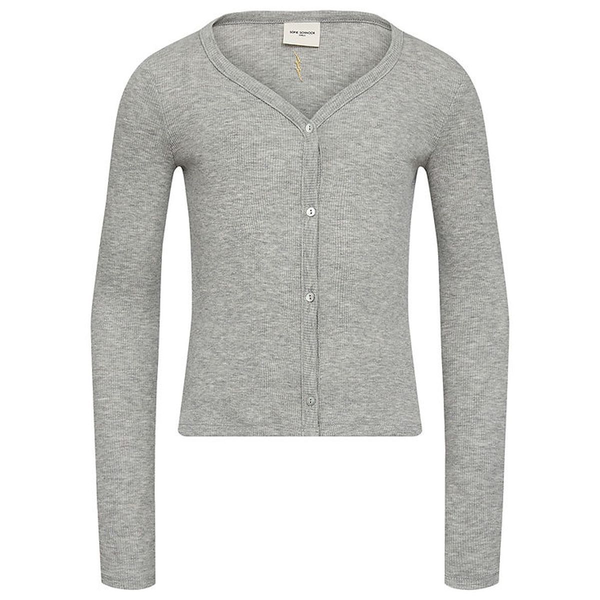 Sofie Schnoor Cardigan - Rib - Grey Melange