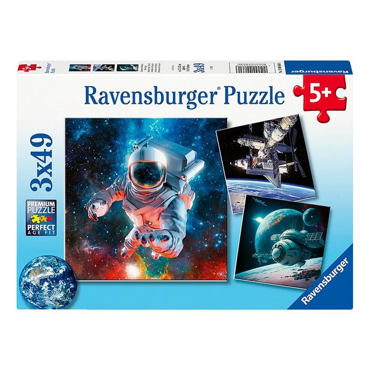 Ravensburger Puslespil - 3x49 Brikker - Space Adventure