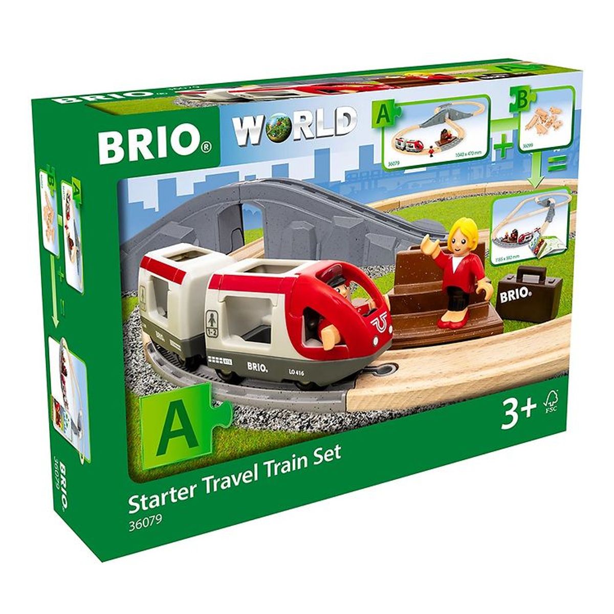 BRIO World Startsæt Med Passagertog - 22 Dele- 36079