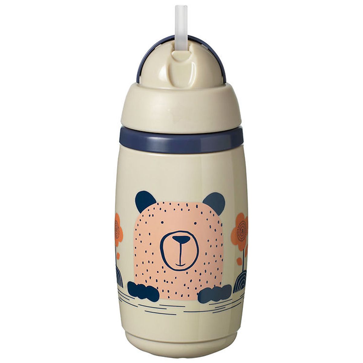 Tommee Tippee Kop m. Sugerør - Superstar - 266 ml - Beige/Rosa