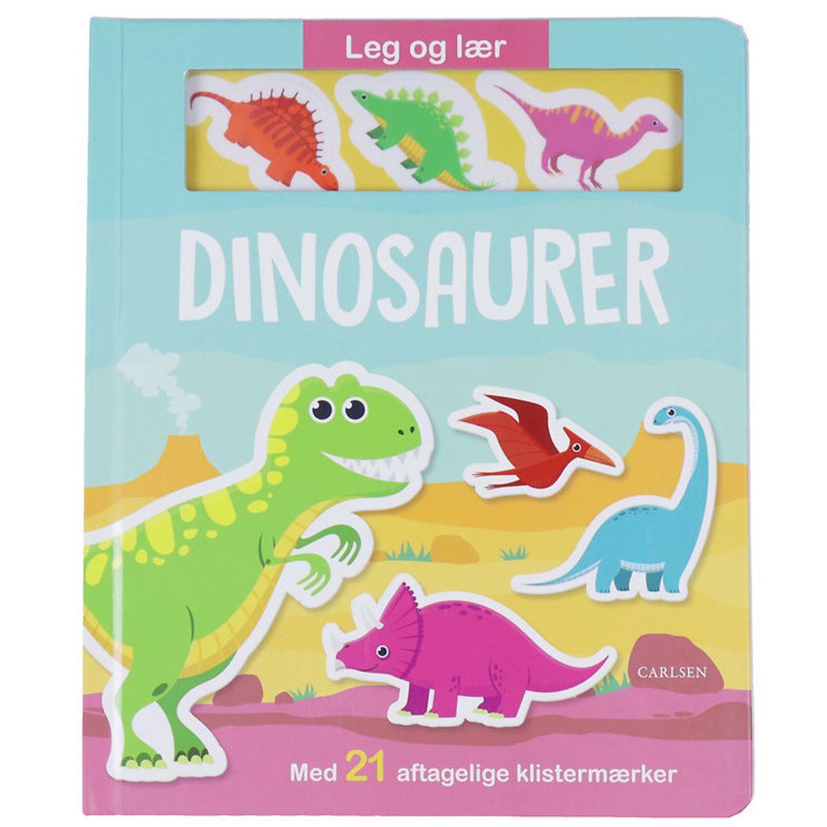 Forlaget Carlsen Klistermærkebog - Leg Og Lær - Dinosaurer - Dan