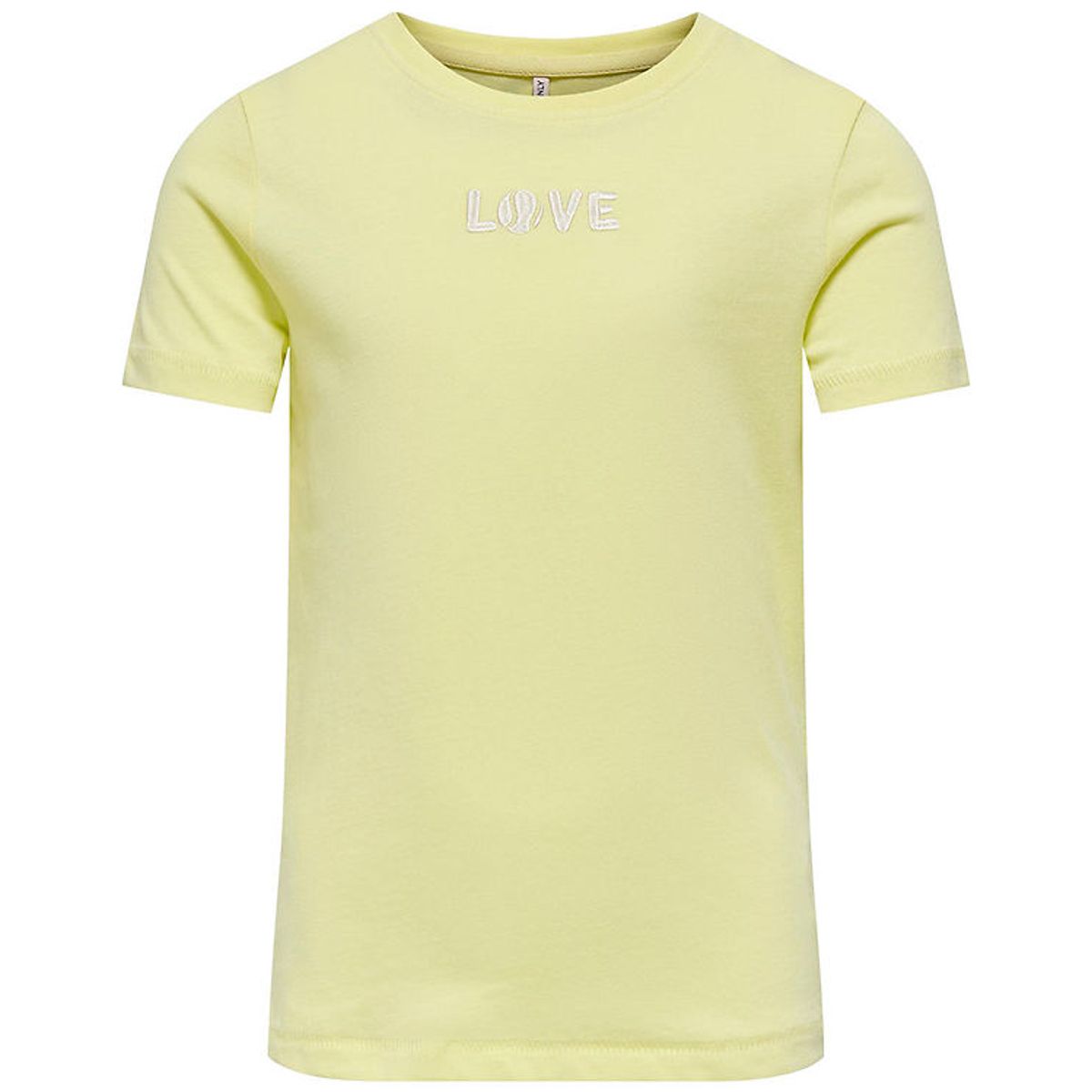 Kids Only T-shirt - KogLovely Life - Yellow Pear m. Broderi