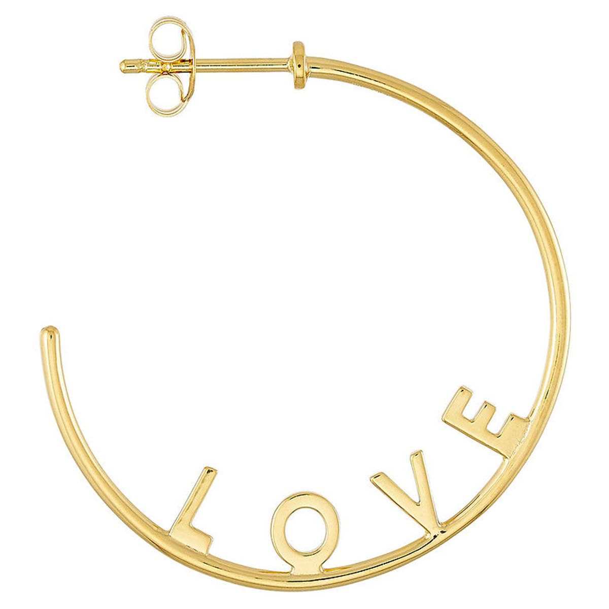 Design Letters Ørering - 1 stk. - Love Hoop - Guld