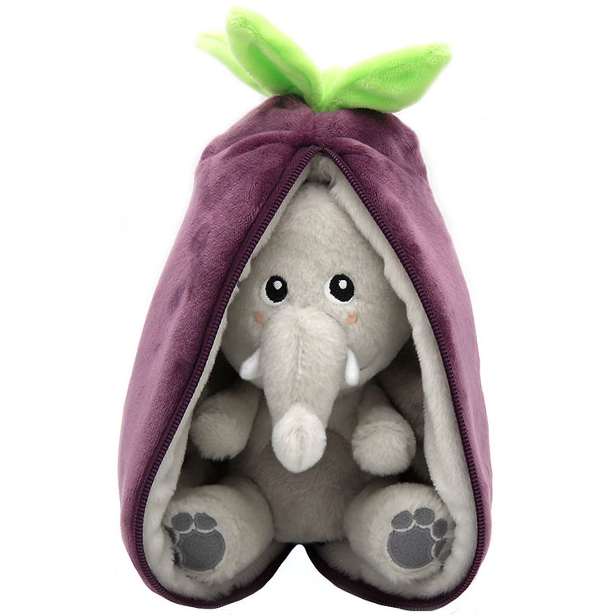 Flipetz Bamse - Velvet The Elephant Eggplant - 20 cm