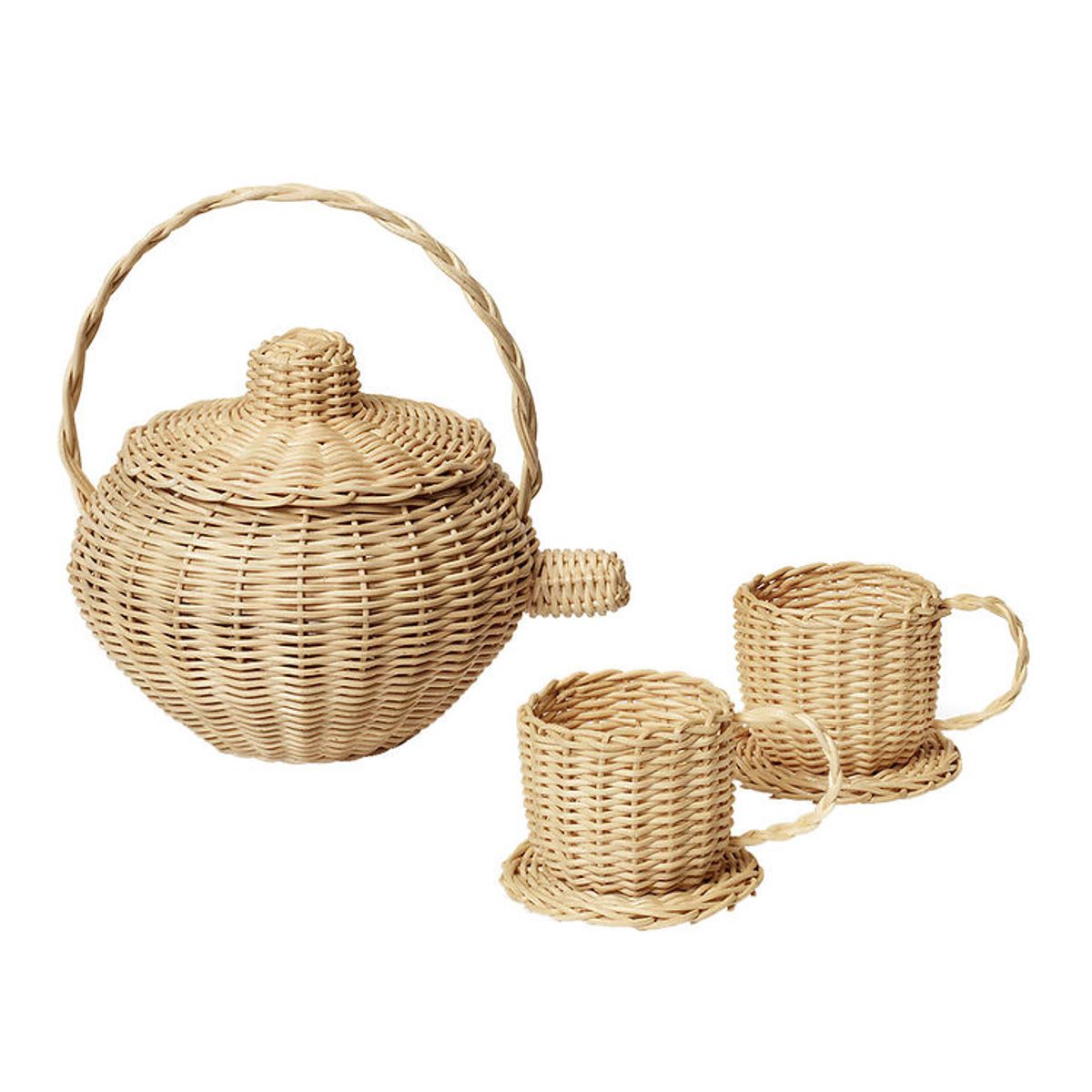 ferm Living Te-Sæt - Rattan - Natual