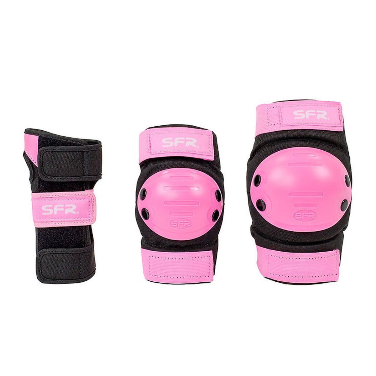 SFR Beskyttelsessæt - Youth Ramp Triple Pad Set - Sort/Pink