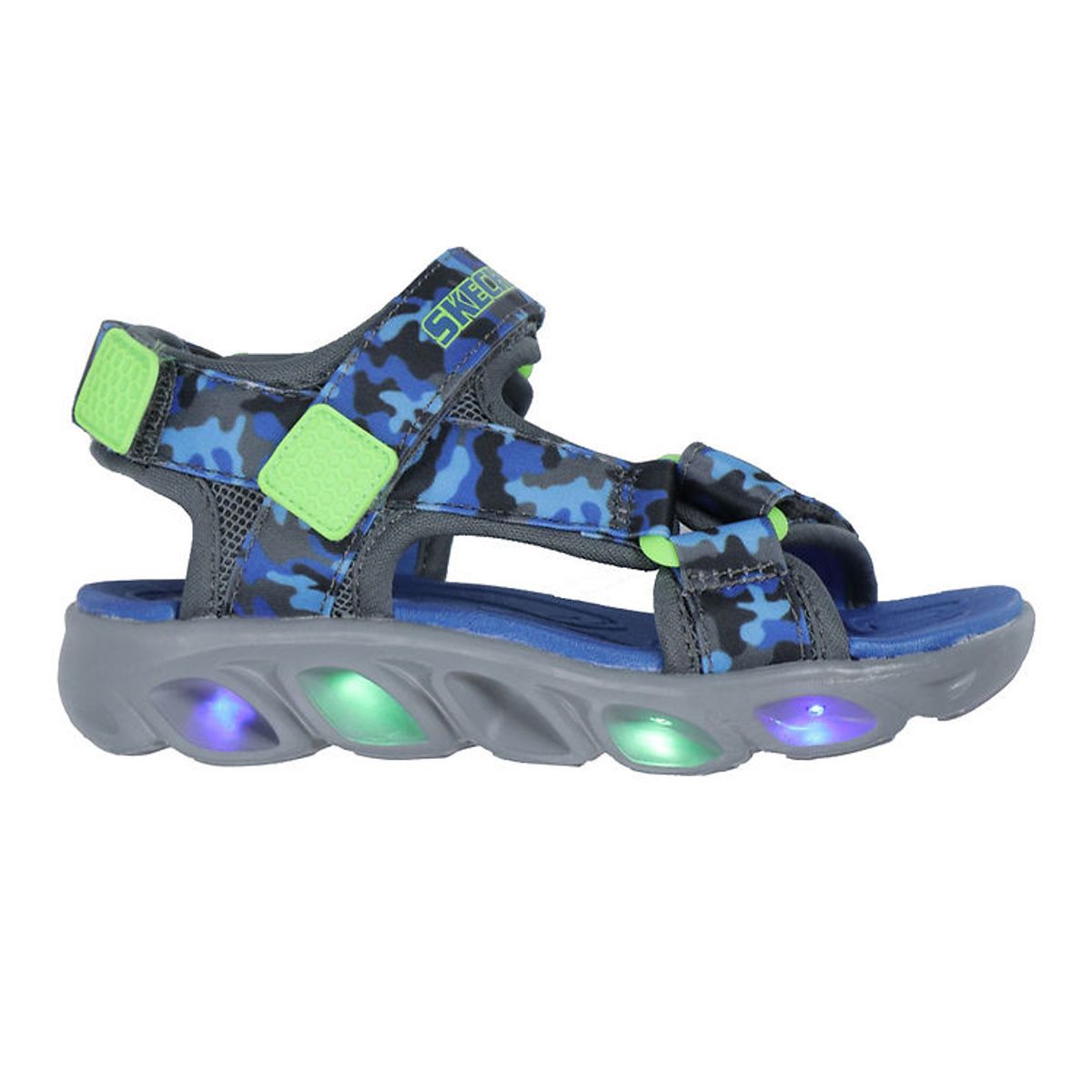 Skechers Sandaler m. Lys - Hypno-Splash - Blue Lime