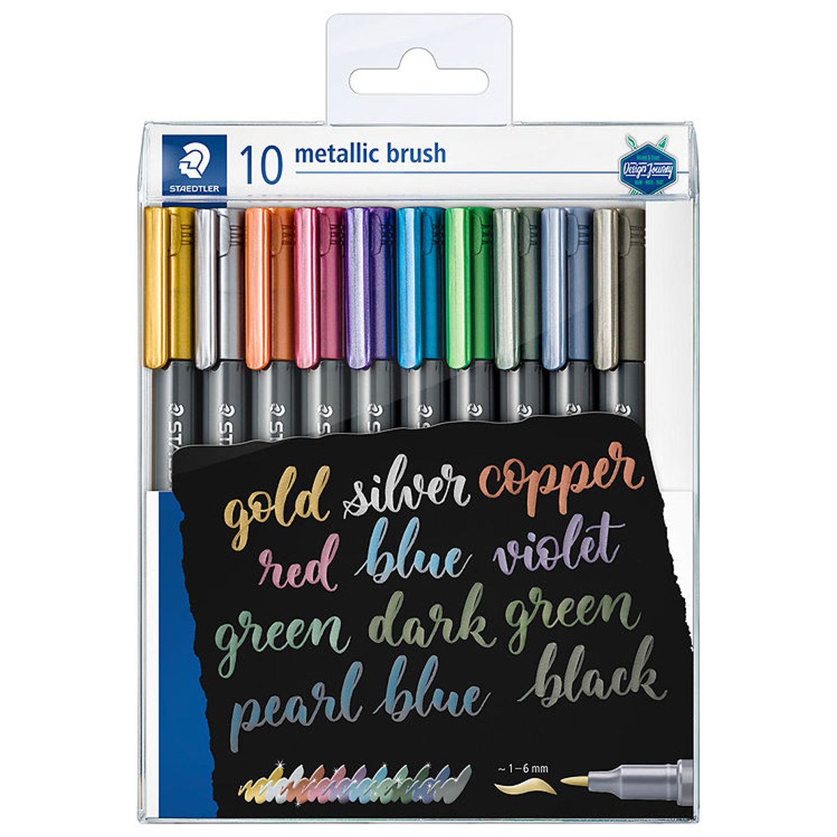 Staedtler Tuscher - 10 stk. - Metallic Calligraphy - 1-6 mm