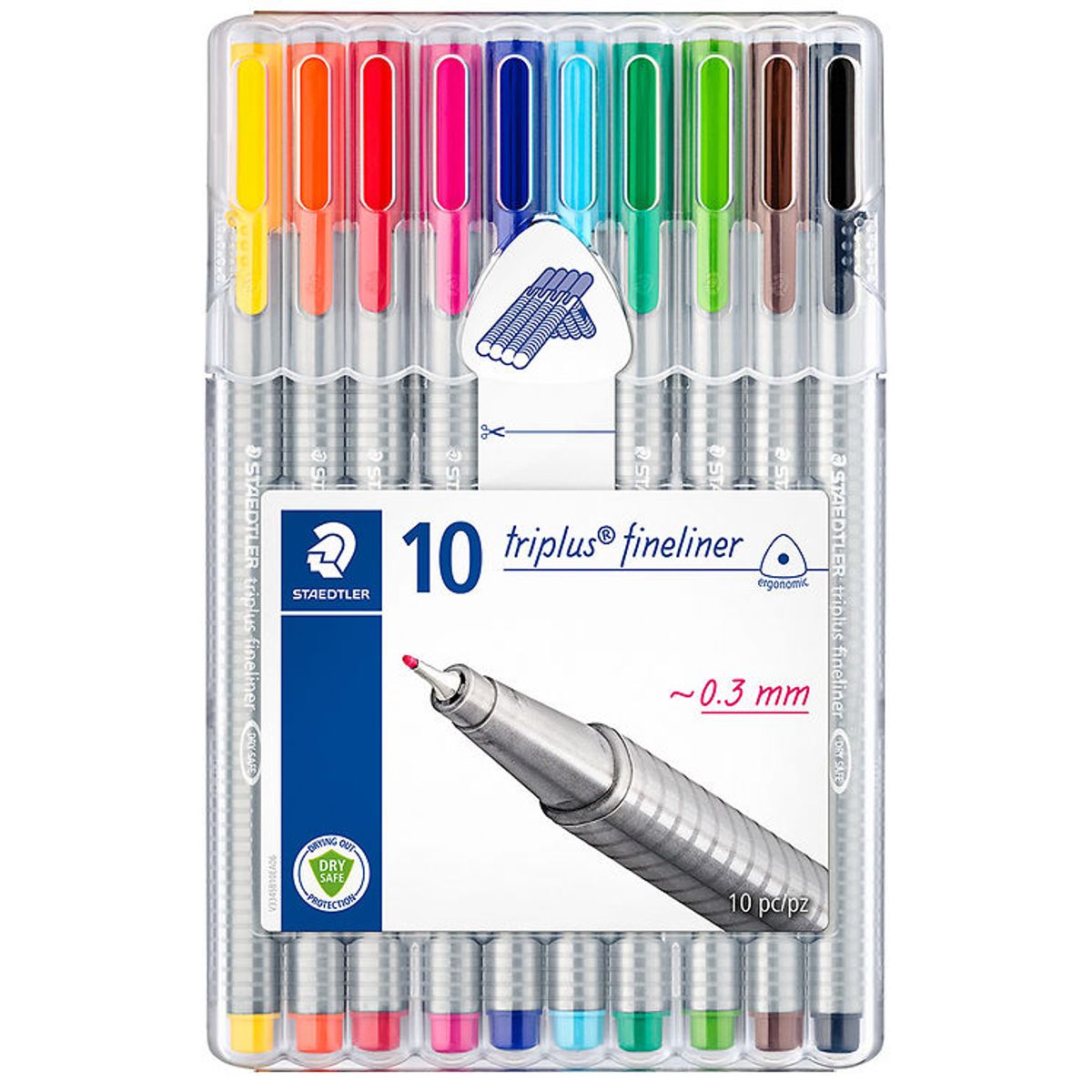 Staedtler Tuscher - 10 stk - Triplus Fineliner - 0,3 mm