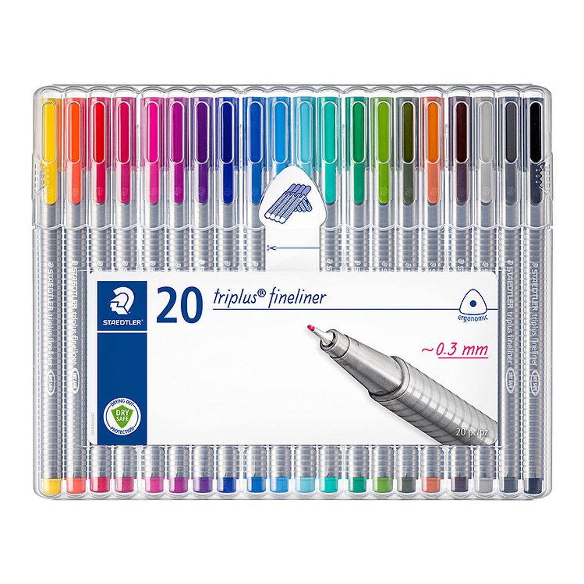 Staedtler Tuscher - 20 stk - Triplus Fineliner - 0,3 mm