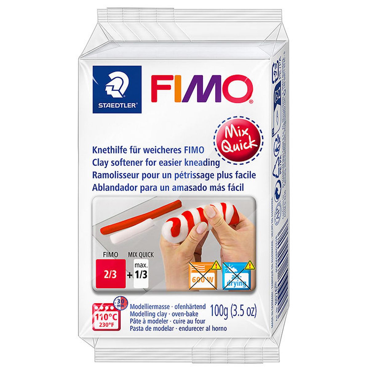 Staedtler FIMO Modellervoks-blødgører - Mix Qiuck - 100 g - Hvid