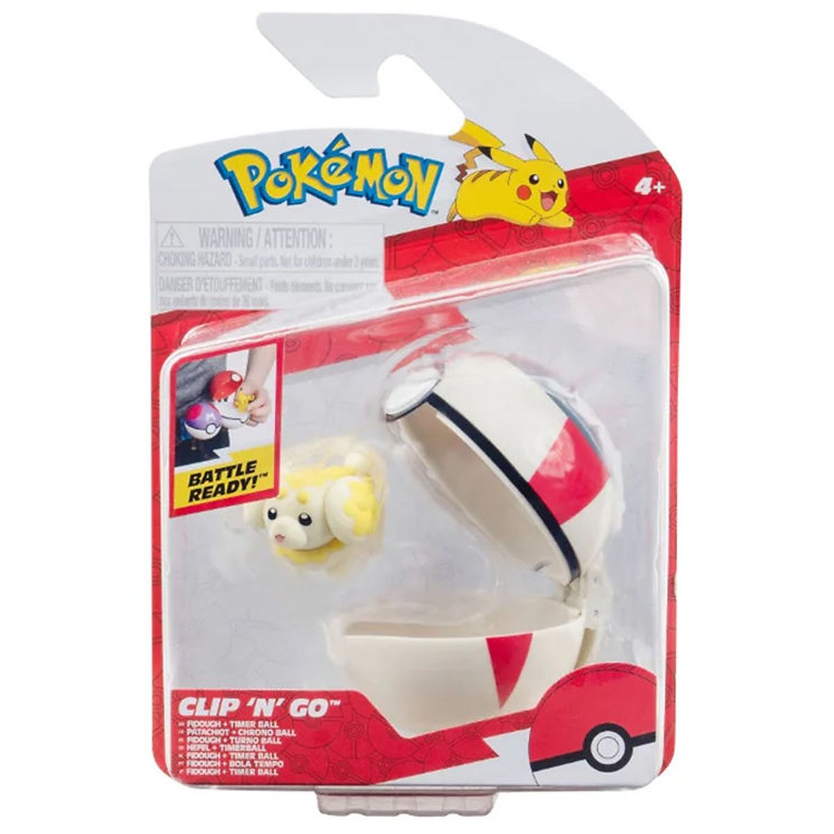 Pokémon Figur - Clip 'N' Go - Timer Ball - Fidough