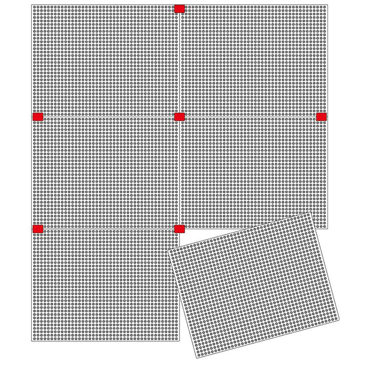 Quercetti Plader Til Stiftmosaik - 10 stk m. Forbindelsesstykker