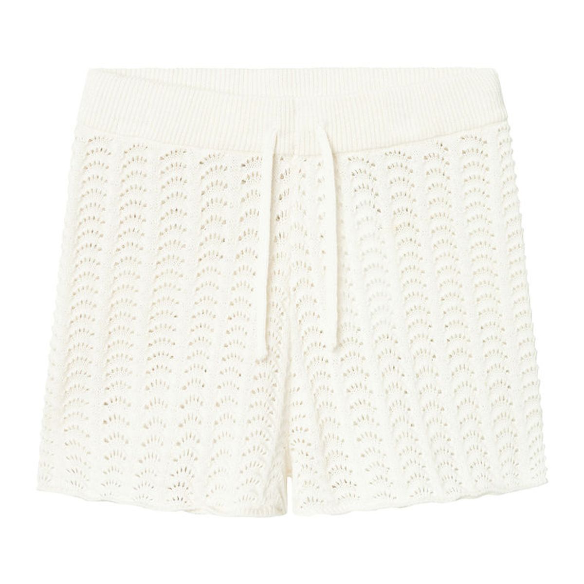 Lil' Atelier Shorts - Strik - NmfJohanna - Coconut Milk m. Hulmø