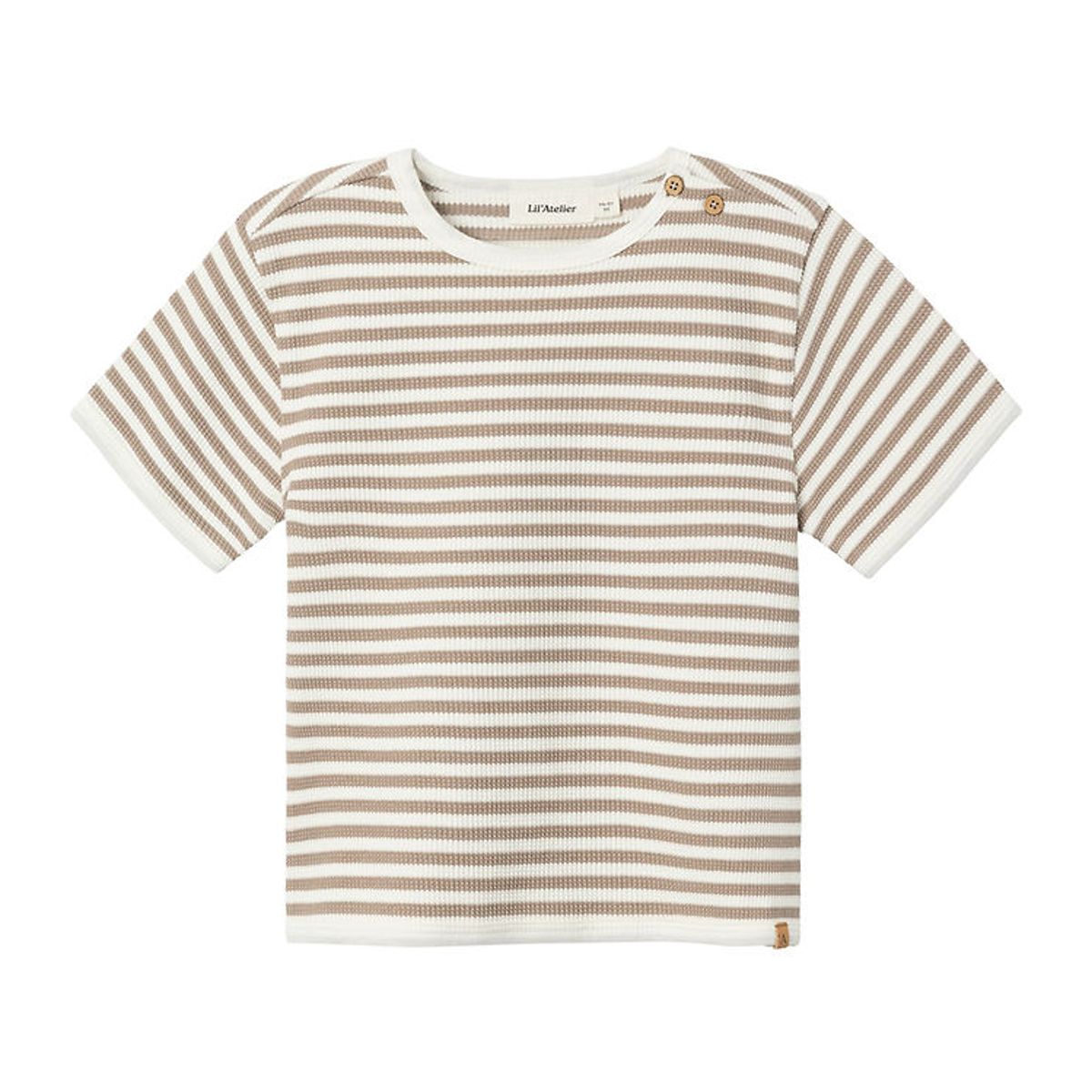 Lil' Atelier T-shirt - NmmJonas - Mocha Meringue m. Struktur