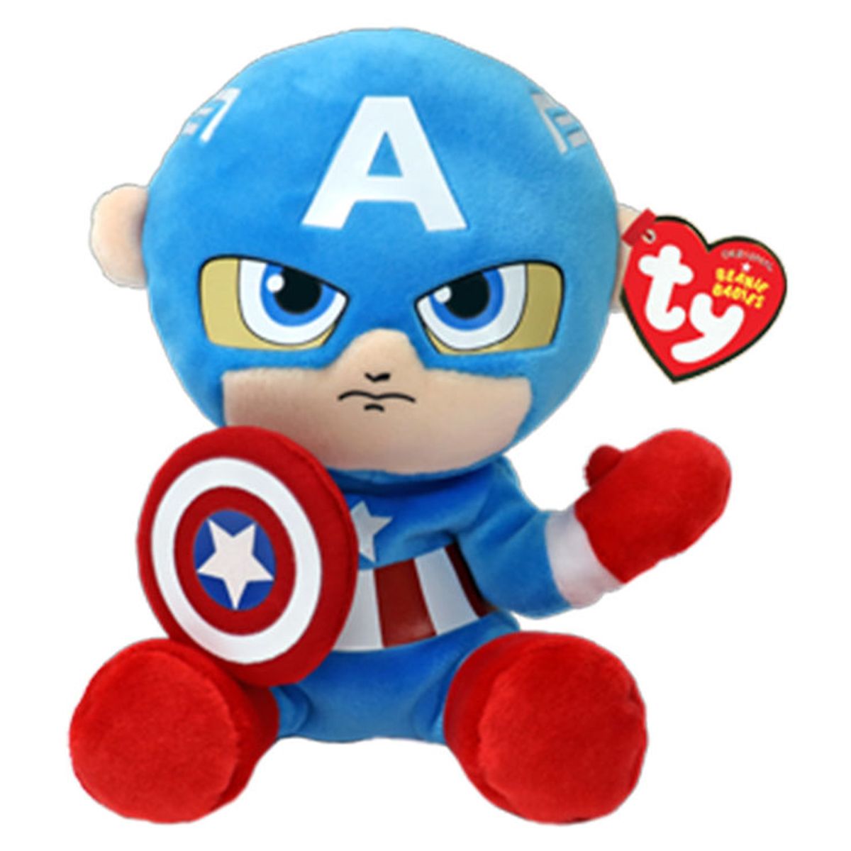 Ty Bamse - Beanie Babies - 18 cm - Marvel Captain America