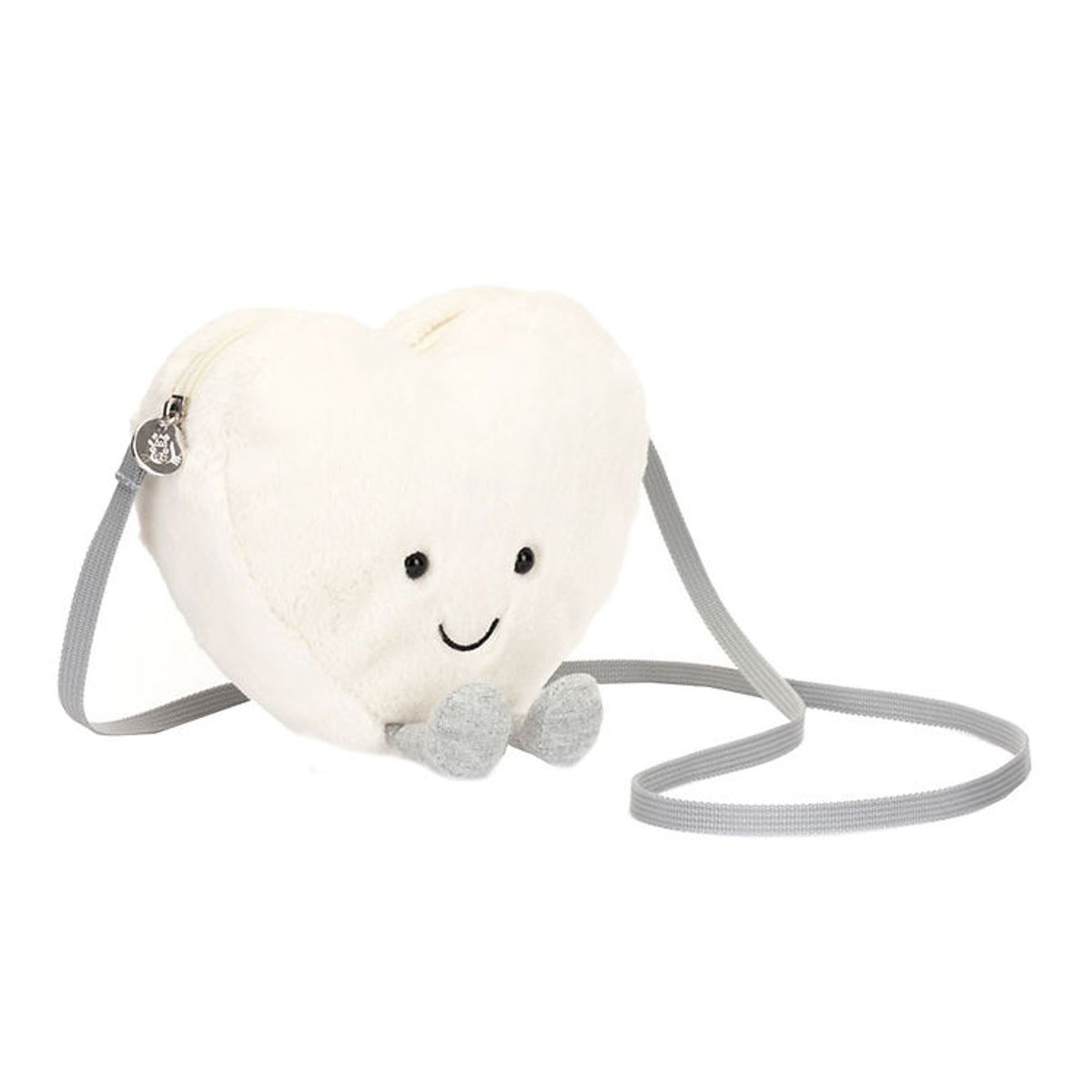 Jellycat Taske - 18x17 cm - Amuseables Cream Heart Bag