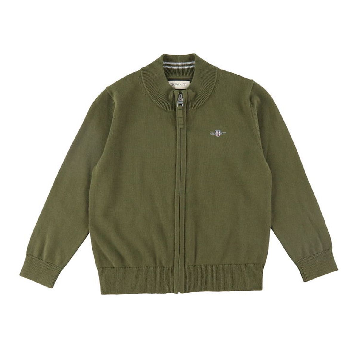 GANT Cardigan - Strik - Shield - Juniper Green