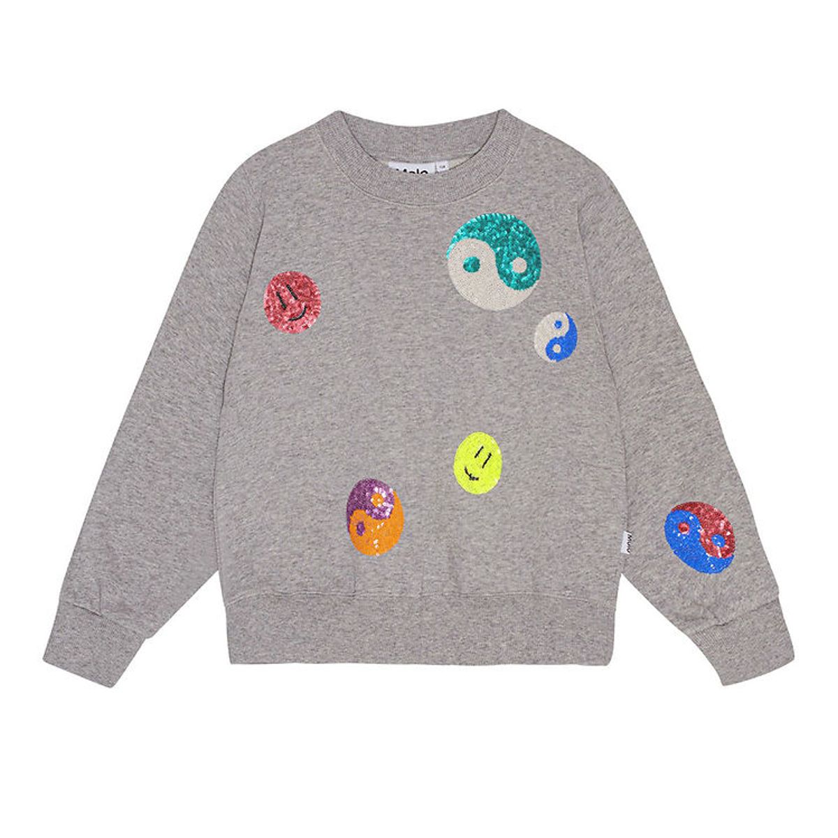 Molo Sweatshirt - Marge - Grey Melange m. Palietter