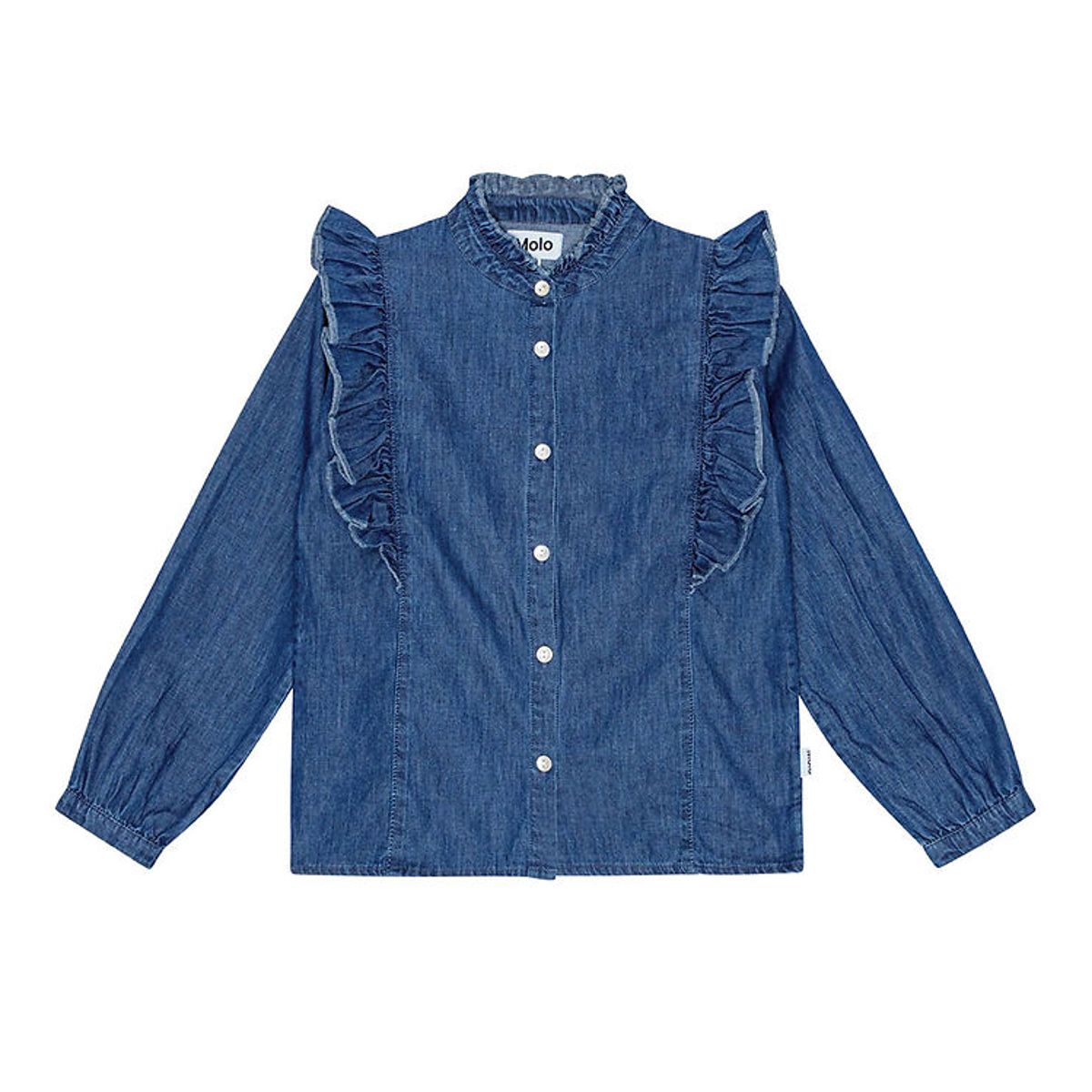 Molo Skjorte - Raphaella - Mid Blue Wash