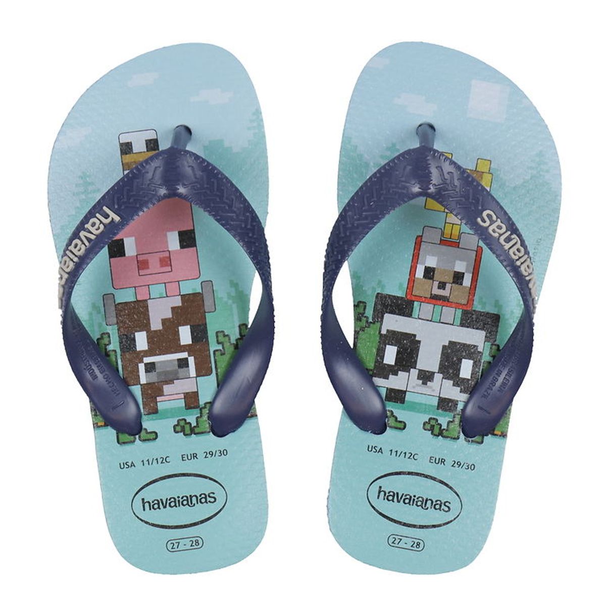 Havaianas Klipklapper - Kids minecraft - Lavender Blue