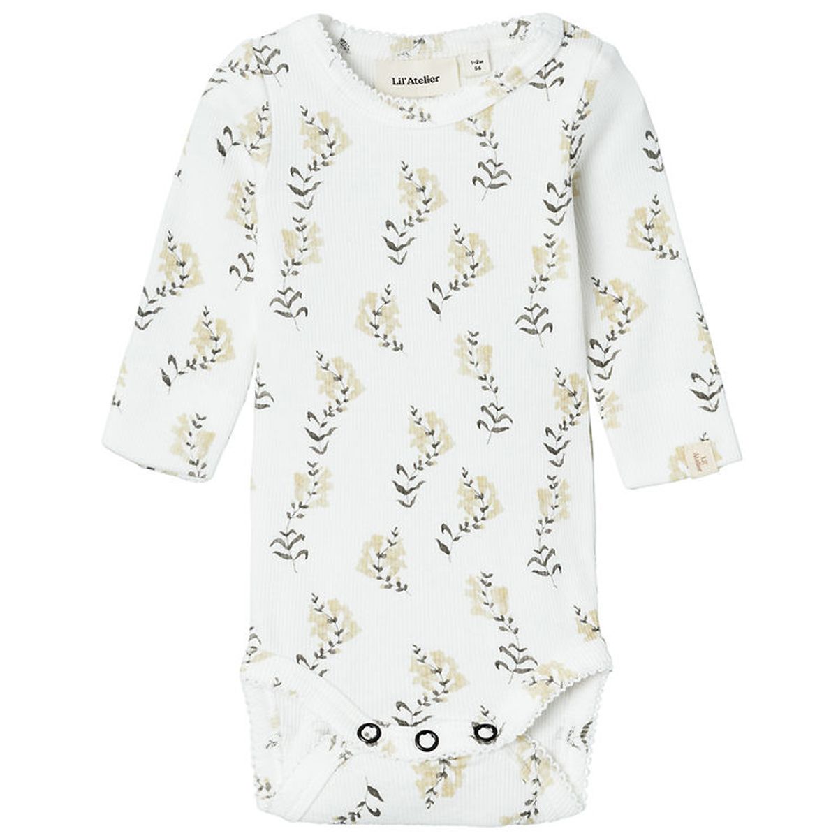 Lil' Atelier Body l/æ - Rib - NbfGavo - Coconut Milk/Yellow Flow